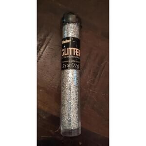 NEW - Darice .75oz silver glitter tube